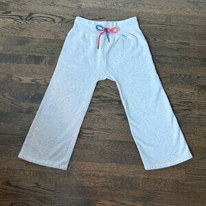 The GREAT. Heather Grey Wide Leg Sweatpant